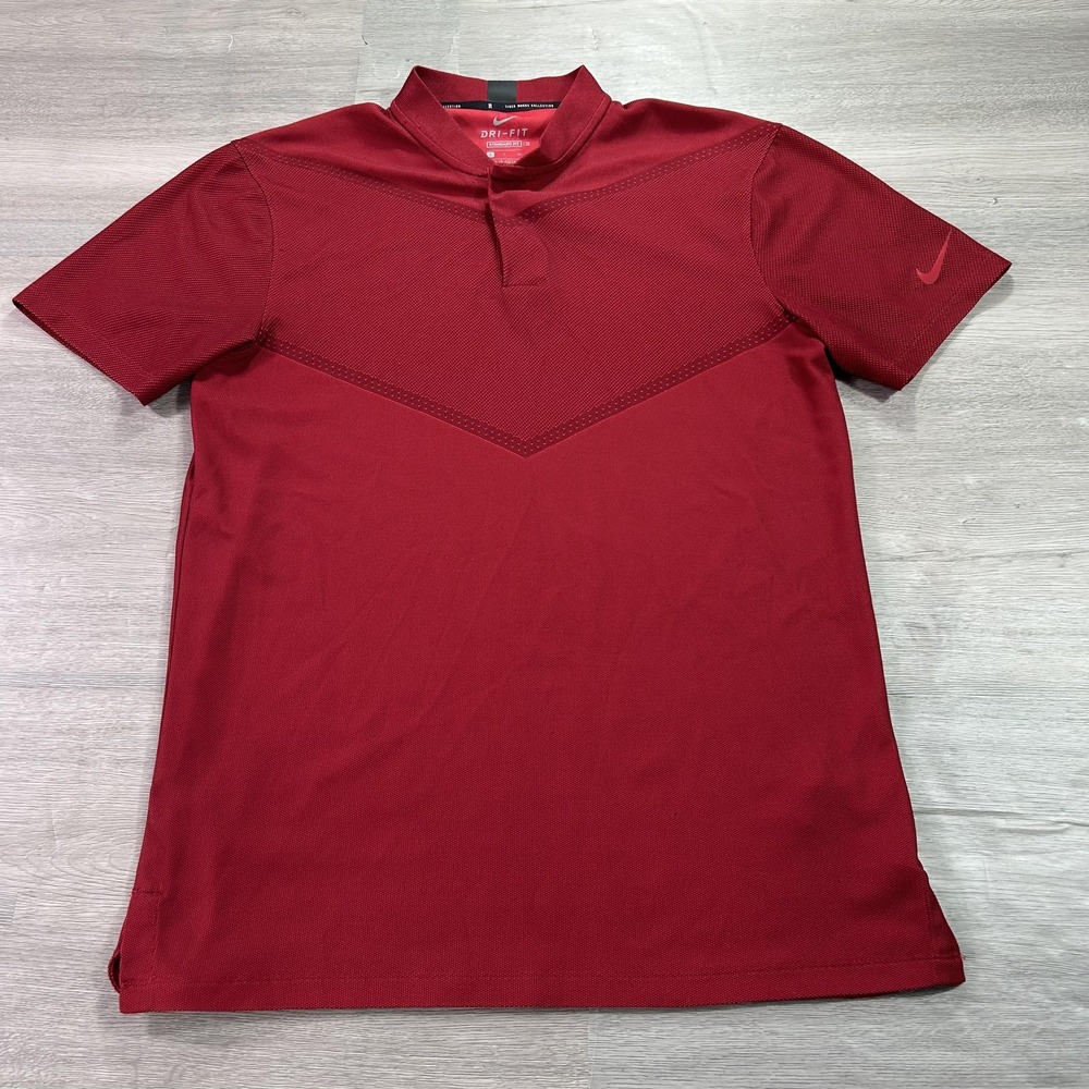 Nike Tiger‎ Woods Polo Shirt Mens Small Dri-Fit Golf Blade Collar CT3797-687